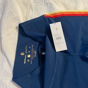 Spiritual Gangster Women's Size S Compressive High Rise Blue Rainbow Leggings